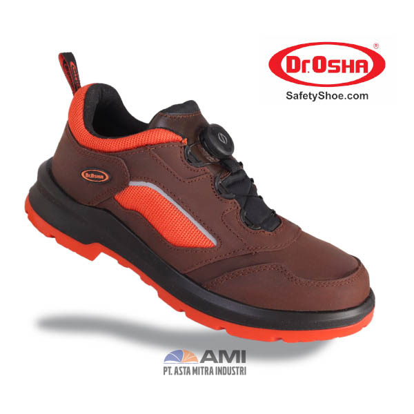 Dr.OSHA Proton Quick Lace 3176 / 5176 / 7176 – Brown – S1 Safety Shoe - Distributor Resmi PT Asta Mitra Industri