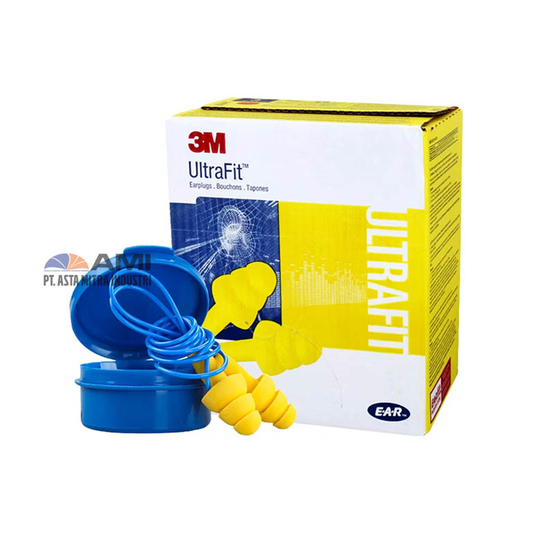 3M™ E-A-R™ UltraFit™ Earplugs 340-4002, Corded, Carrying Case, 200 Pair/Case