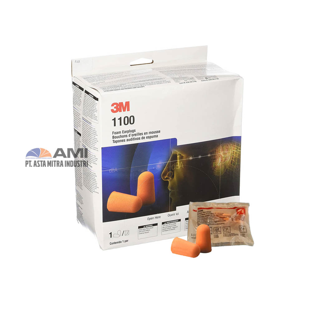 3M Foam Earplugs 1100 Uncorded