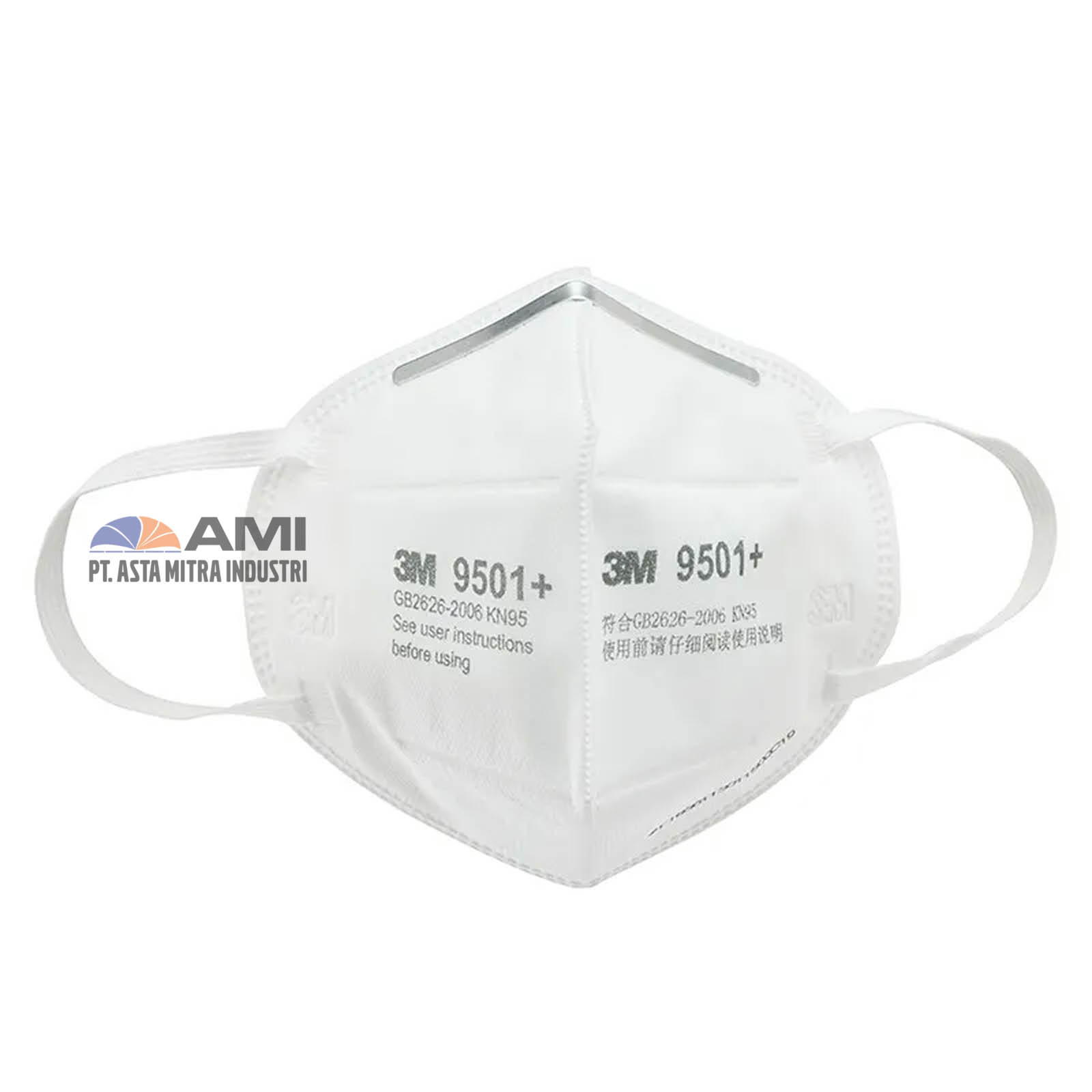 3M™ Particulate Respirator 9501+, KN95/P2, 50 ea/Box, 10 Boxes/Case