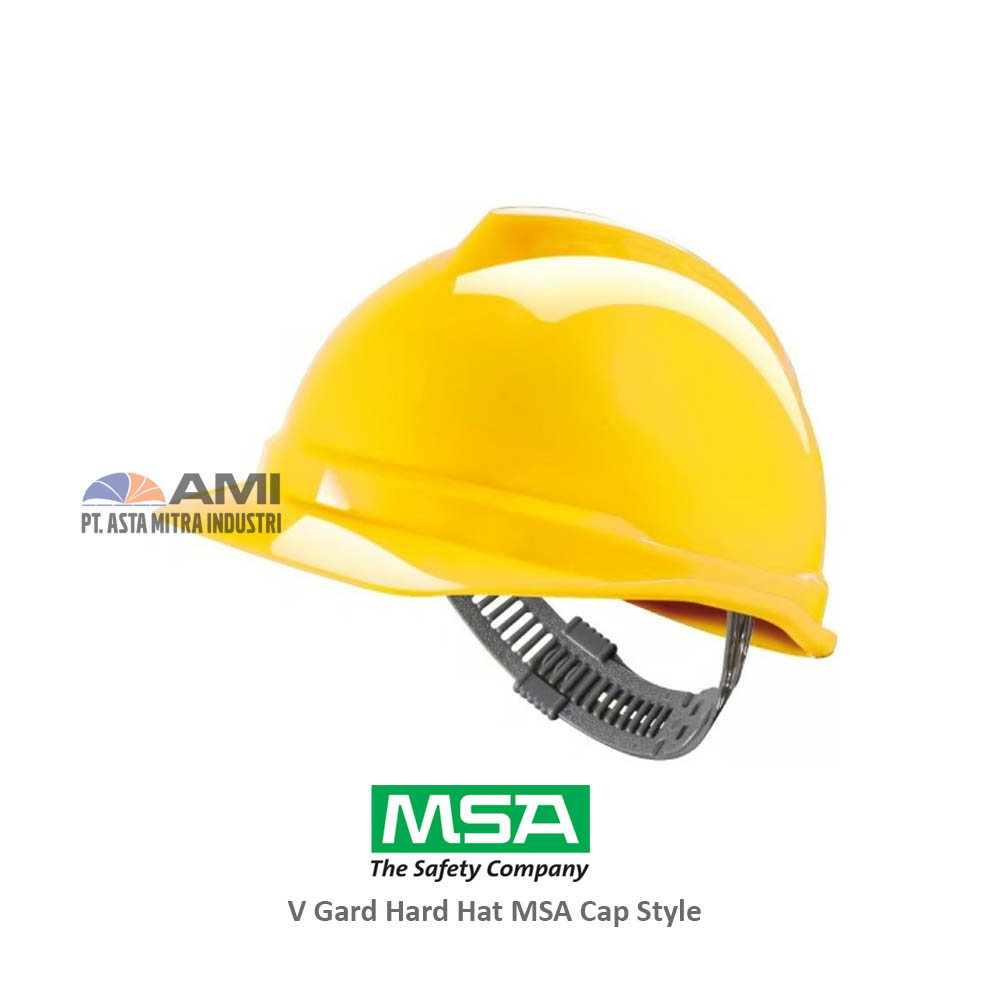 MSA V-Gard Hard-Hat-Cap-Style-Yellow-Staz-on/MSA VGard Hard Hat Staz-on Kuning/Original/463944 - AMI-SAF-MSA-V-GARD-HARD-HAT-CAP-STYLE-YELLOW-STAZ-ON-MSA-VGARD-HARD-HAT-STAZ-ON-KUNING-ORIGINAL-463944