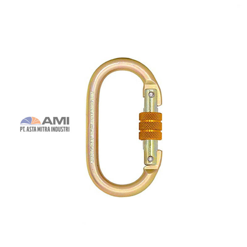 Steel Screw Locking carabiner With Lock Indicator